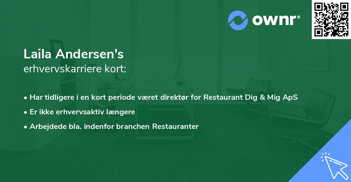 Laila Andersen's erhvervskarriere kort