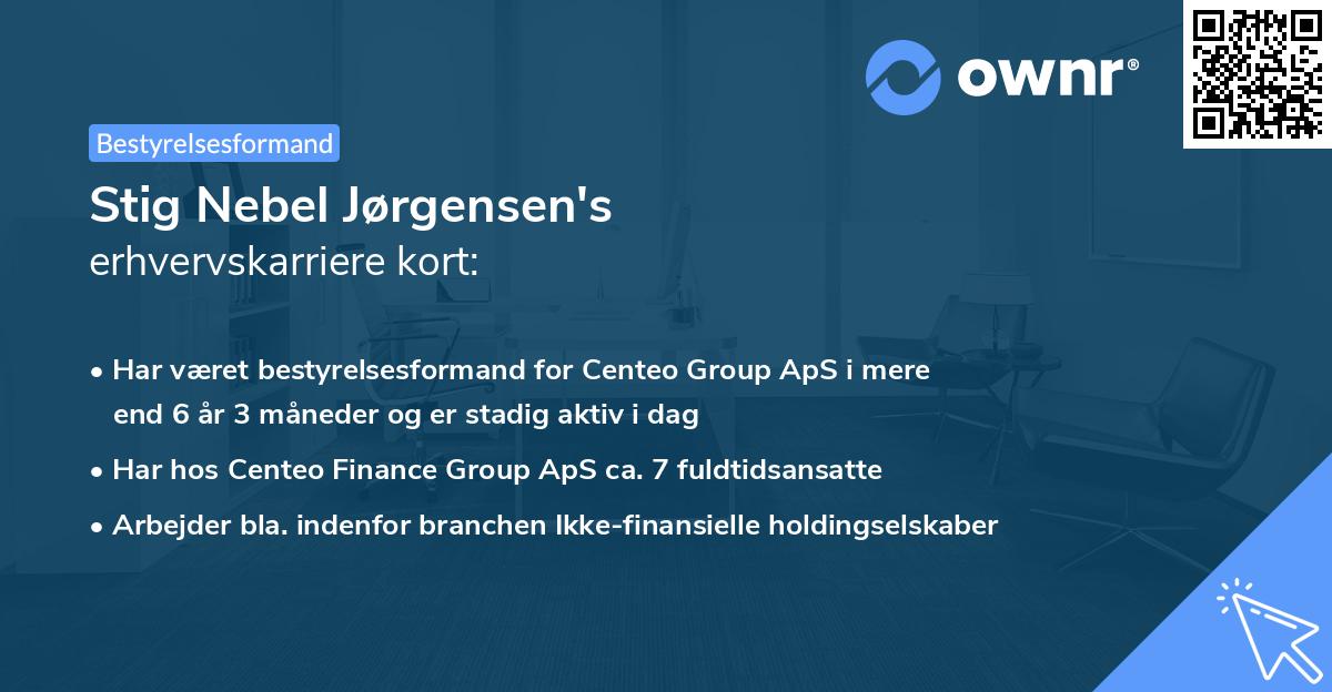 Stig Nebel Jørgensen's erhvervskarriere kort