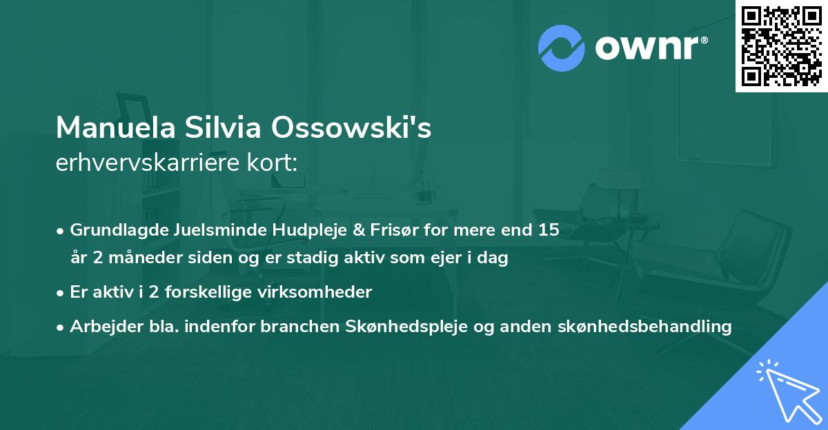 Manuela Silvia Ossowski's erhvervskarriere kort