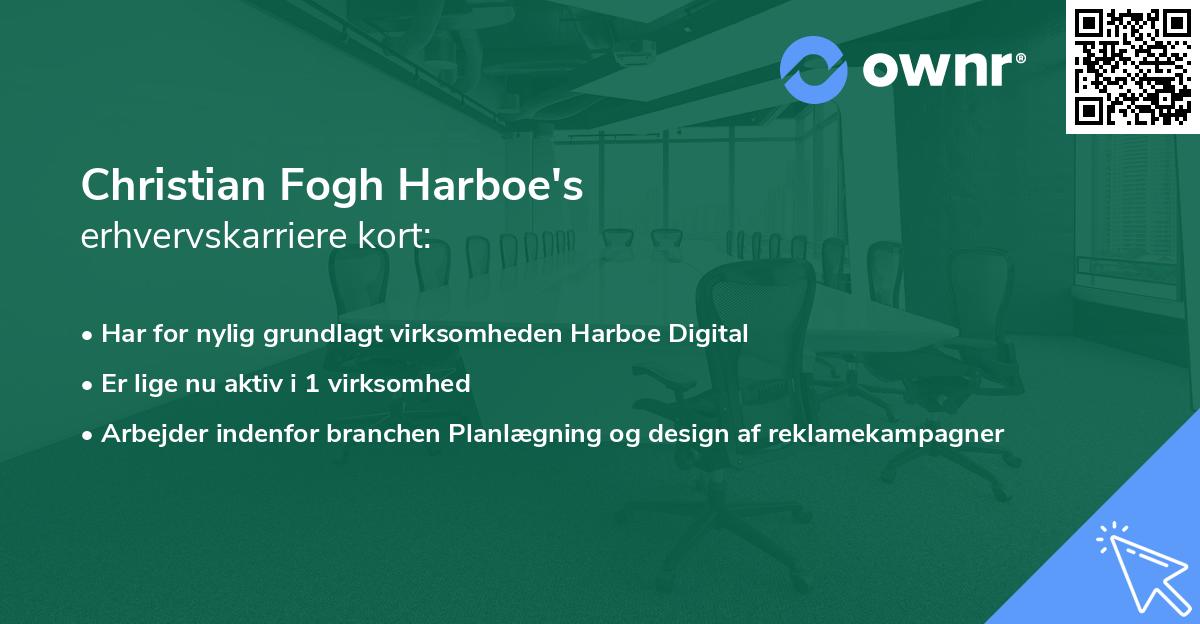 Christian Fogh Harboe's erhvervskarriere kort