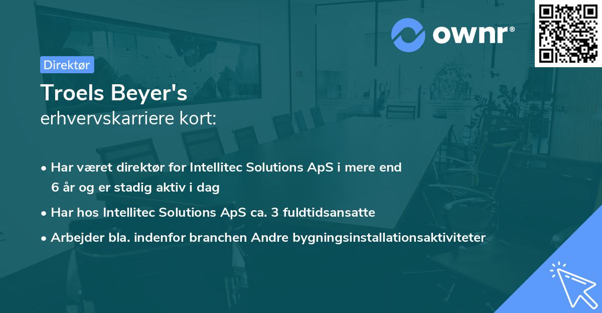 Troels Beyer's erhvervskarriere kort