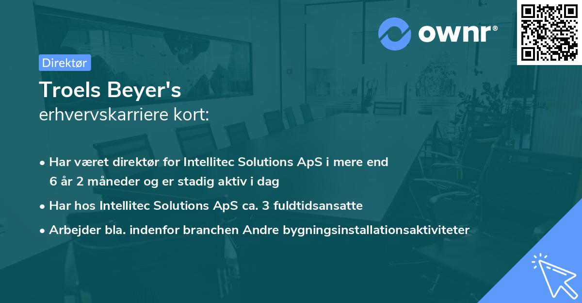 Troels Beyer's erhvervskarriere kort