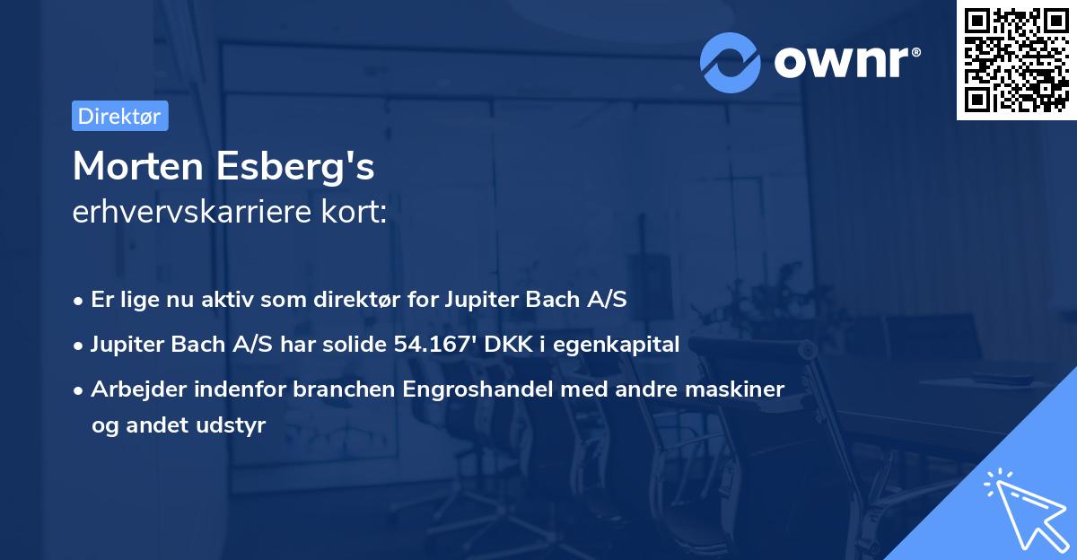 Morten Esberg's erhvervskarriere kort