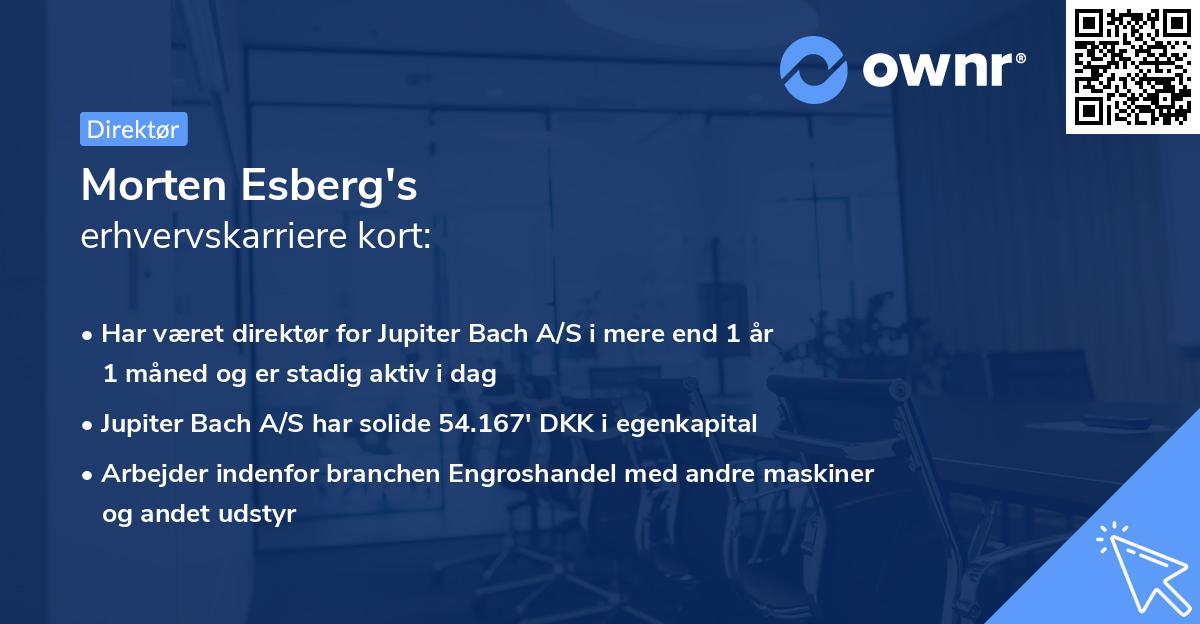 Morten Esberg's erhvervskarriere kort