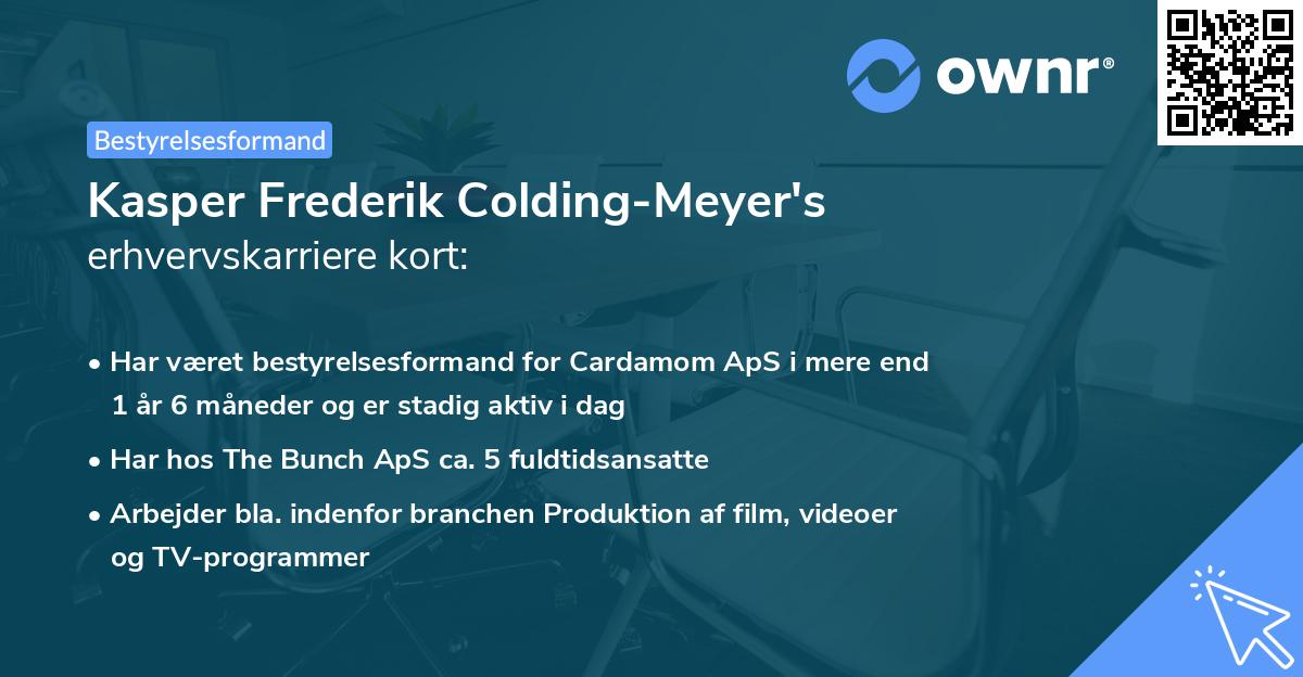 Kasper Frederik Colding-Meyer's erhvervskarriere kort