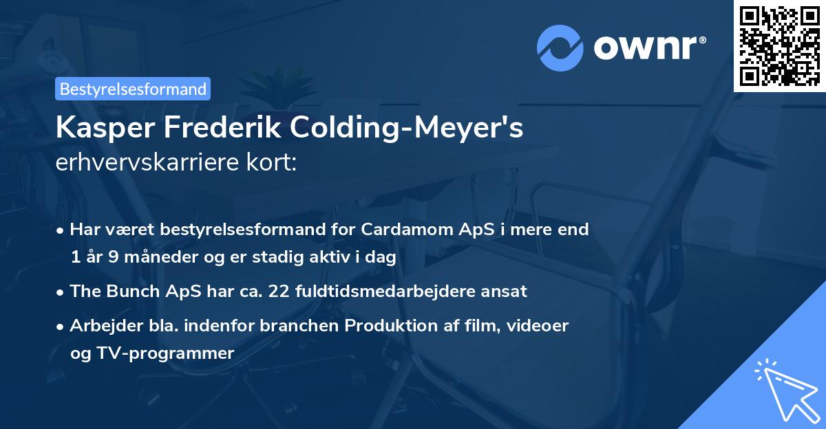 Kasper Frederik Colding-Meyer's erhvervskarriere kort