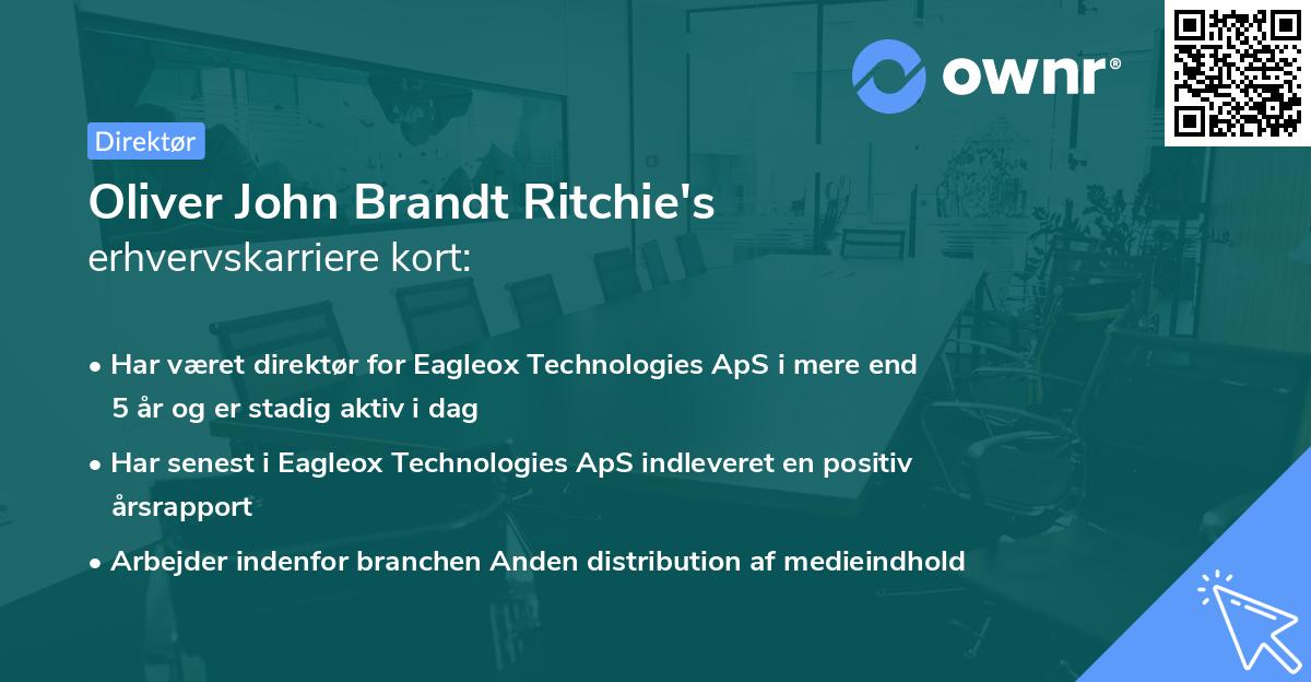 Oliver John Brandt Ritchie's erhvervskarriere kort