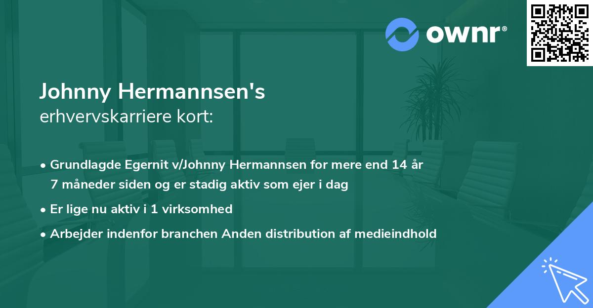 Johnny Hermannsen's erhvervskarriere kort