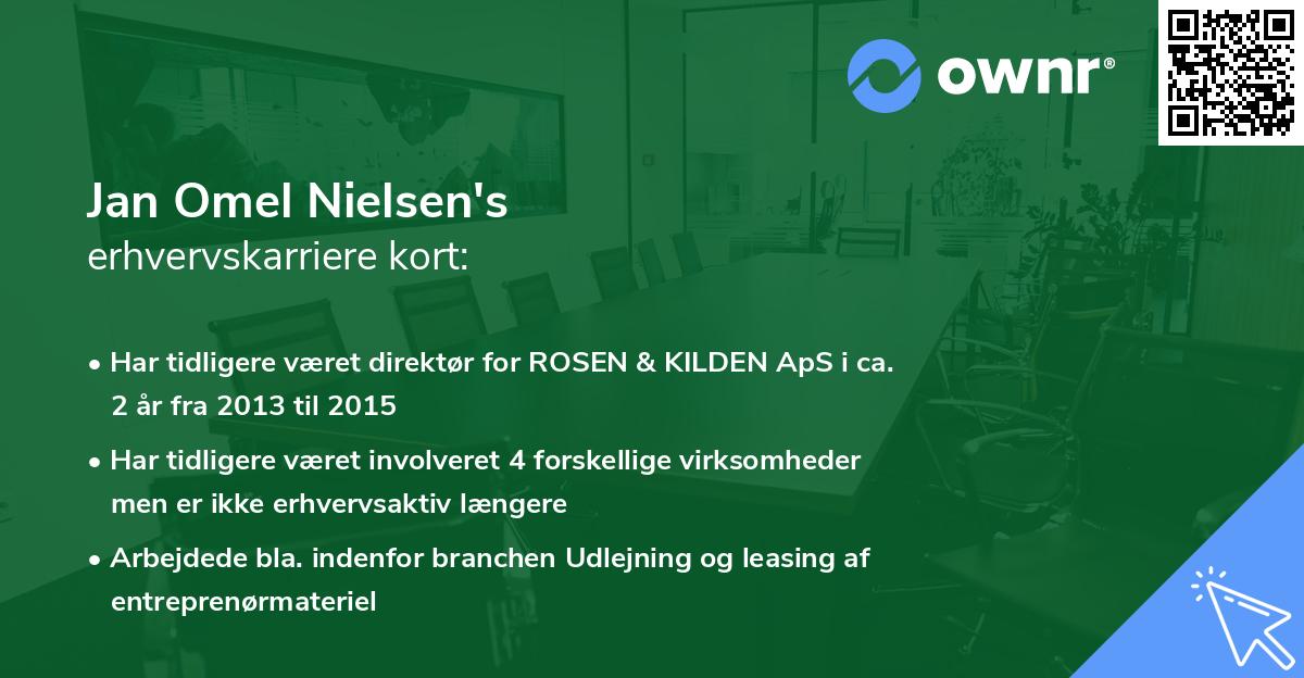 Jan Omel Nielsen's erhvervskarriere kort