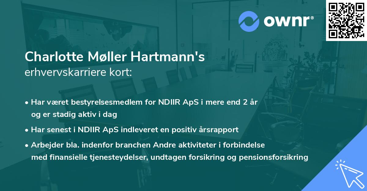 Charlotte Møller Hartmann's erhvervskarriere kort