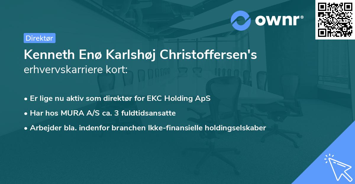 Kenneth Enø Karlshøj Christoffersen's erhvervskarriere kort