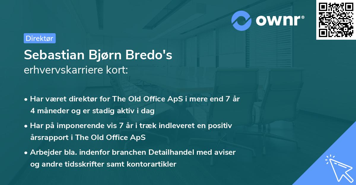 Sebastian Bjørn Bredo's erhvervskarriere kort