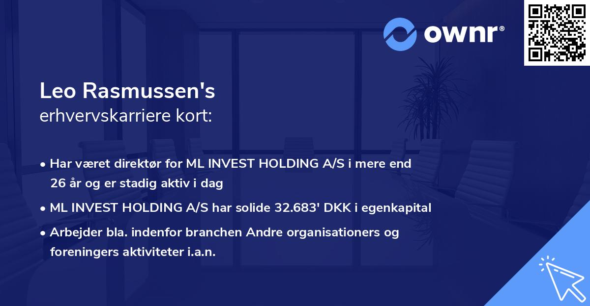 Leo Rasmussen's erhvervskarriere kort