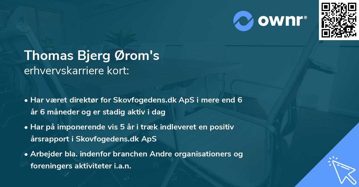 Thomas Bjerg Ørom's erhvervskarriere kort