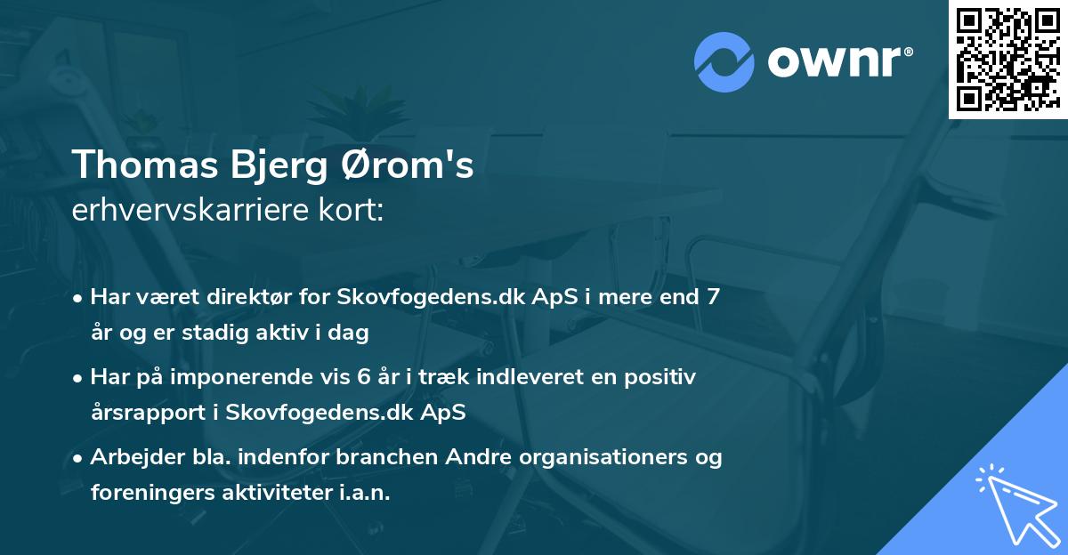 Thomas Bjerg Ørom's erhvervskarriere kort