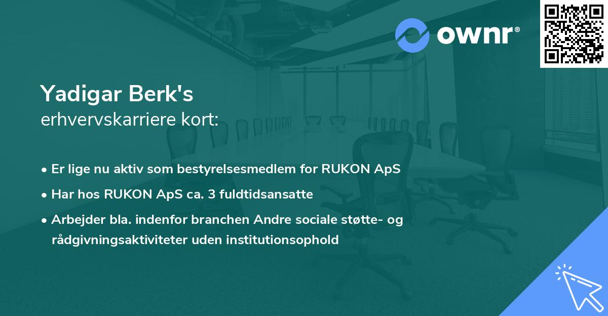 Yadigar Berk's erhvervskarriere kort