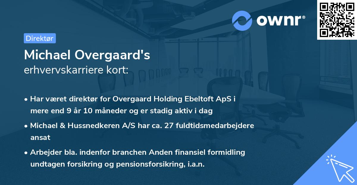 Michael Overgaard's erhvervskarriere kort