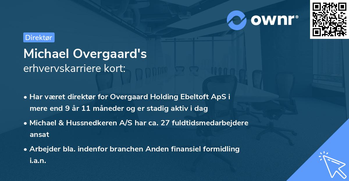 Michael Overgaard's erhvervskarriere kort