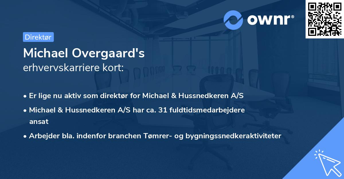 Michael Overgaard's erhvervskarriere kort