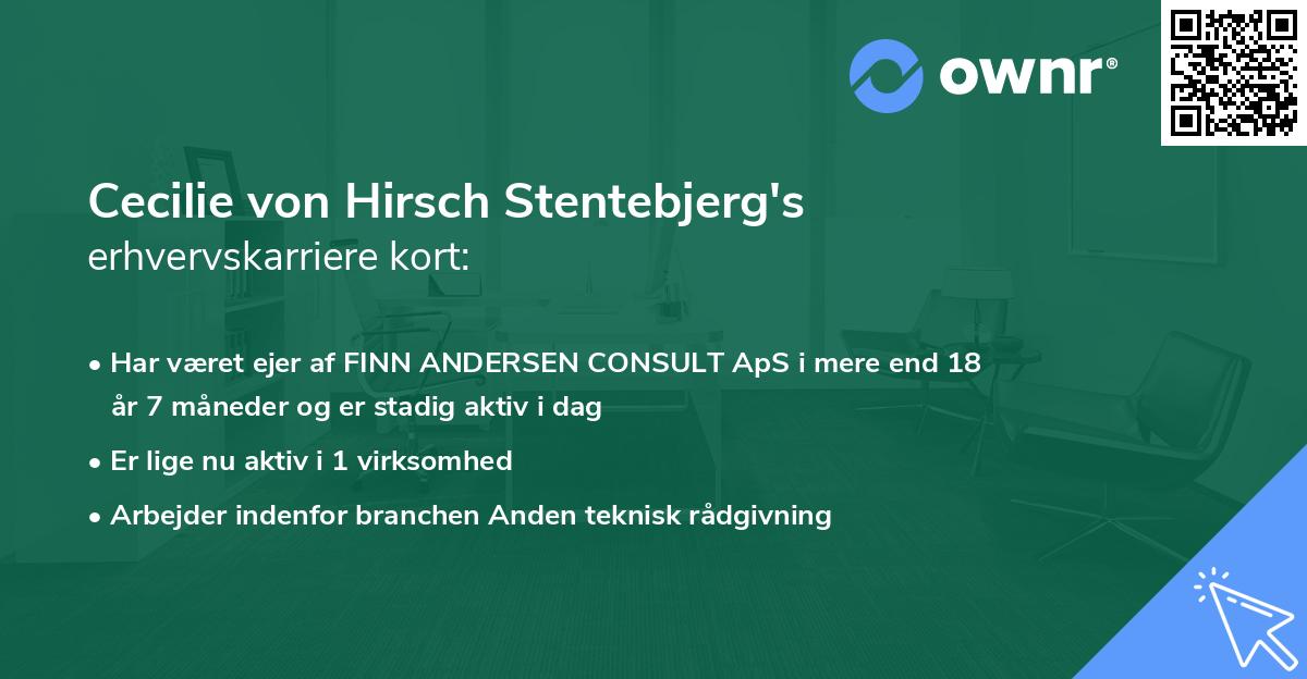 Cecilie von Hirsch Stentebjerg's erhvervskarriere kort