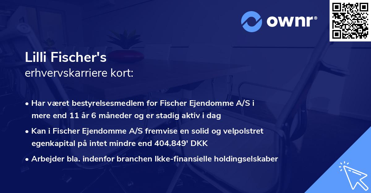 Lilli Fischer's erhvervskarriere kort