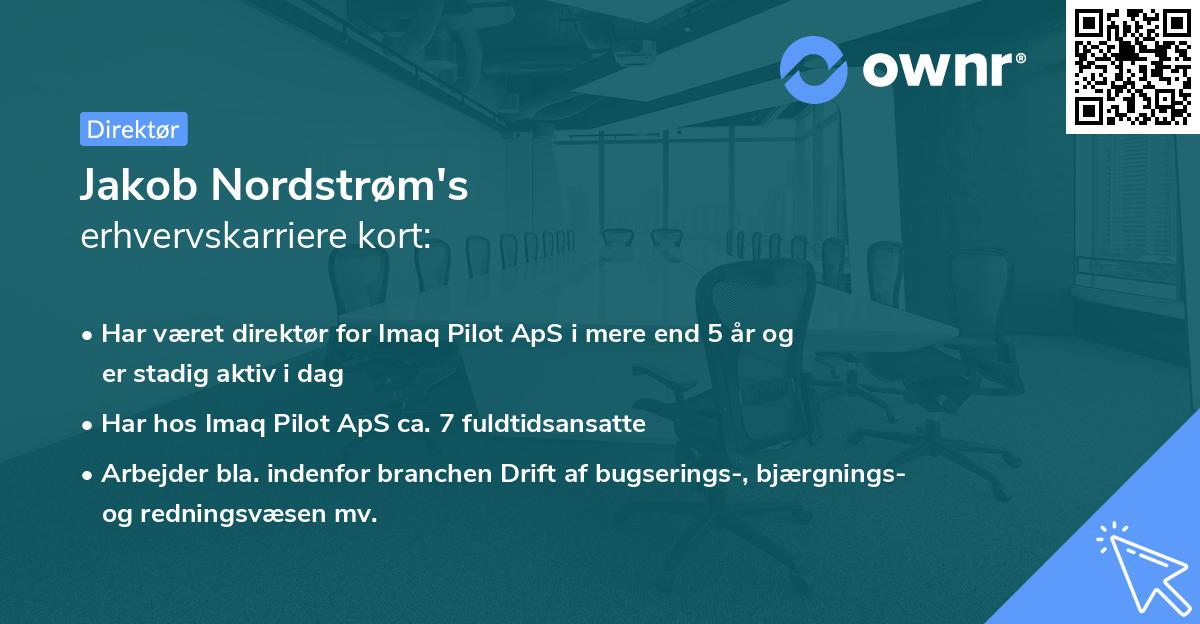 Jakob Nordstrøm's erhvervskarriere kort