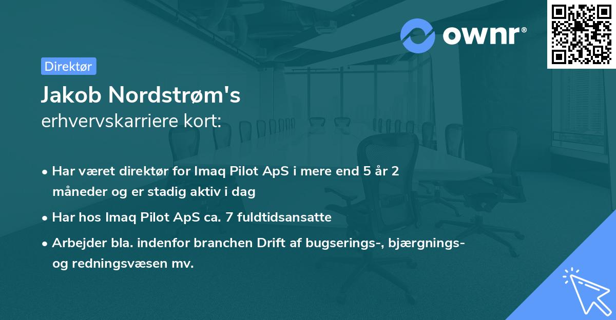 Jakob Nordstrøm's erhvervskarriere kort