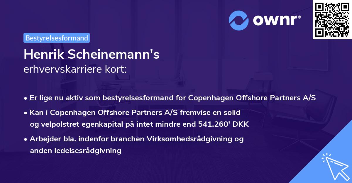 Henrik Scheinemann's erhvervskarriere kort