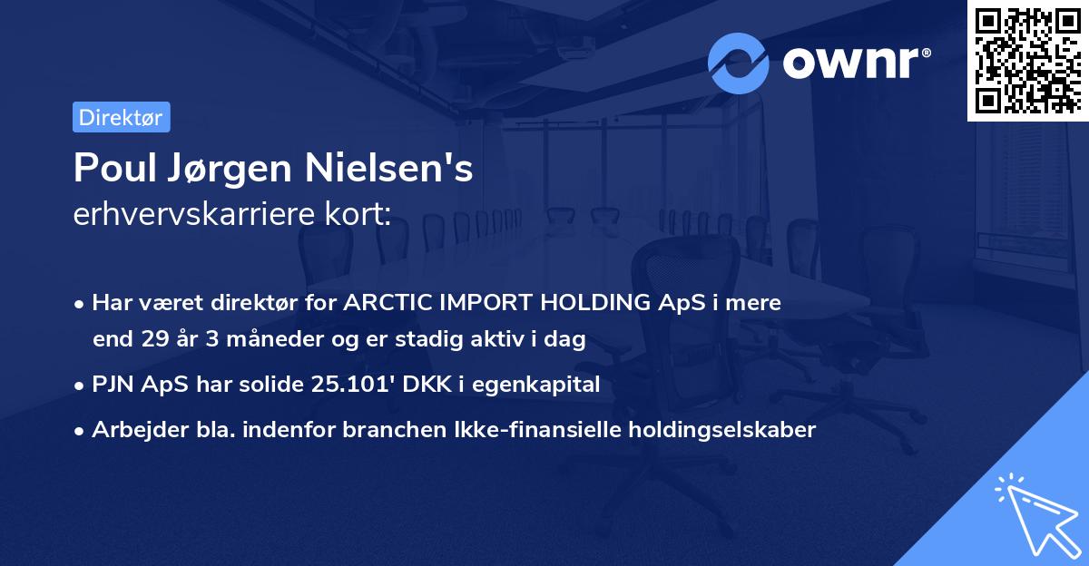 Poul Jørgen Nielsen's erhvervskarriere kort