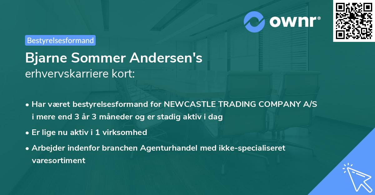 Bjarne Sommer Andersen's erhvervskarriere kort