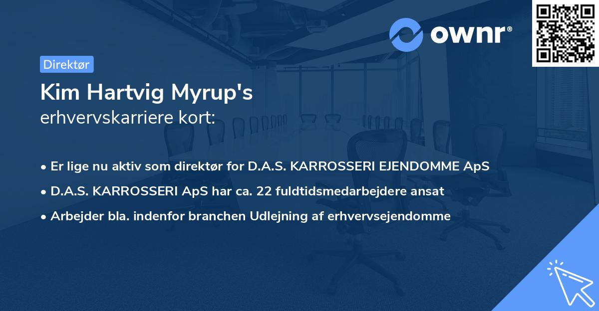 Kim Hartvig Myrup's erhvervskarriere kort