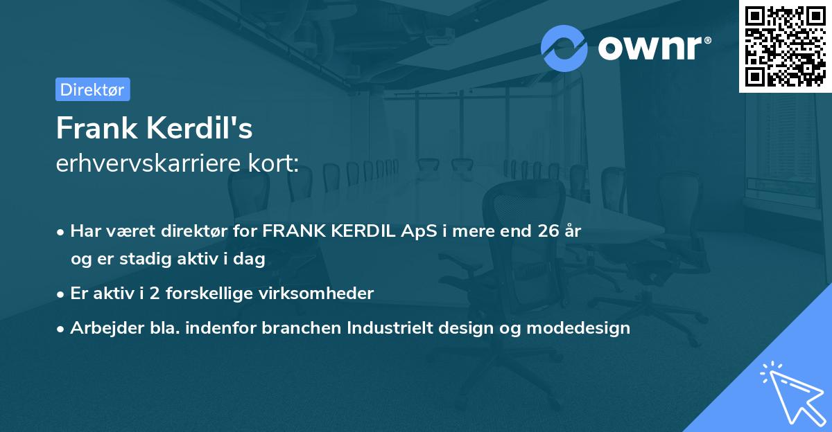 Frank Kerdil's erhvervskarriere kort