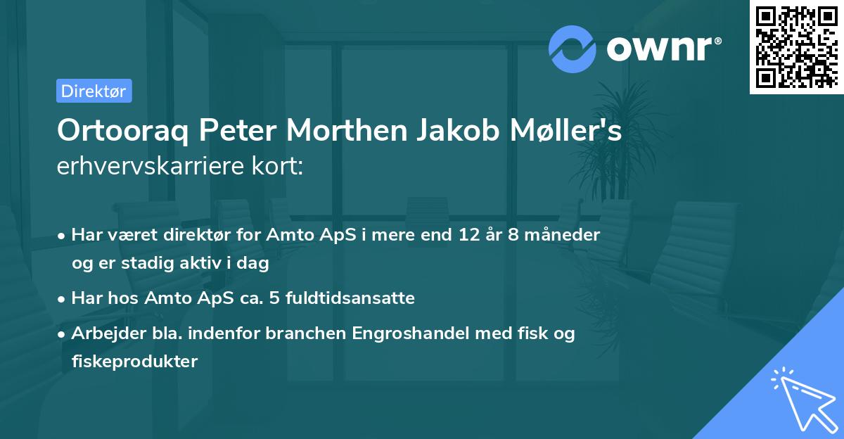 Ortooraq Peter Morthen Jakob Møller's erhvervskarriere kort