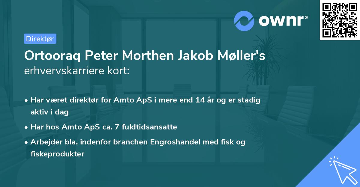 Ortooraq Peter Morthen Jakob Møller's erhvervskarriere kort