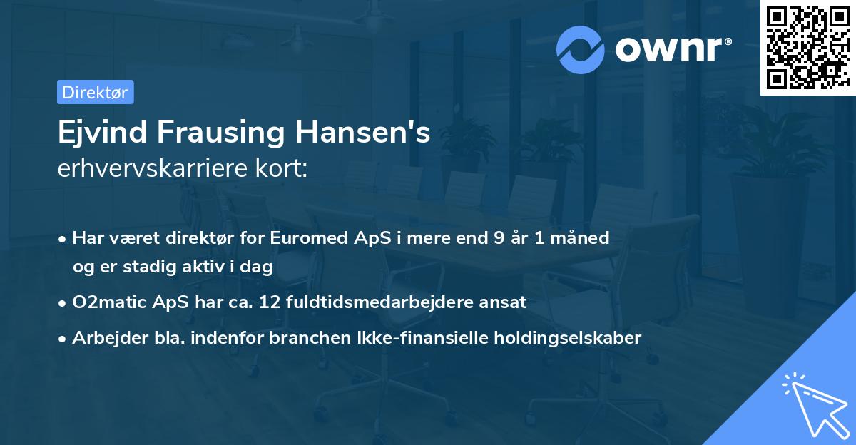Ejvind Frausing Hansen's erhvervskarriere kort