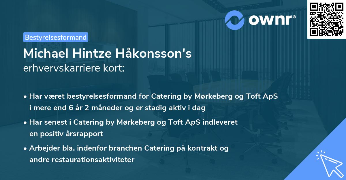 Michael Hintze Håkonsson's erhvervskarriere kort