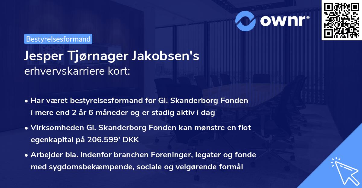 Jesper Tjørnager Jakobsen's erhvervskarriere kort