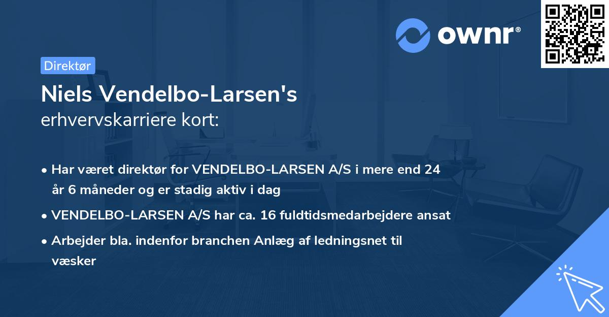 Niels Vendelbo-Larsen's erhvervskarriere kort