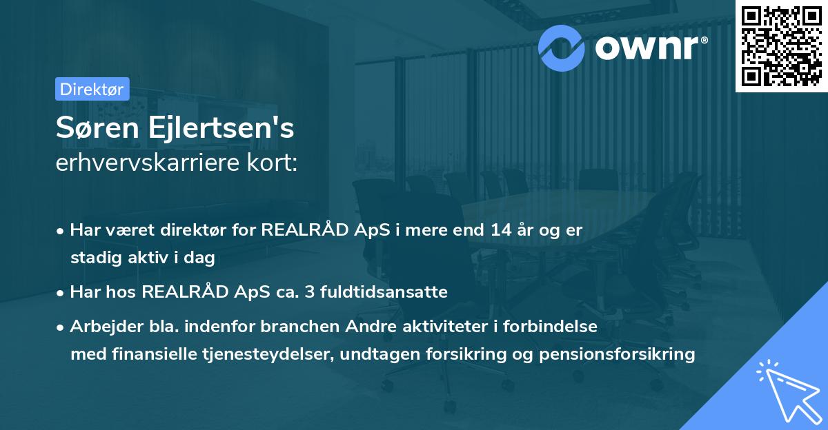 Søren Ejlertsen's erhvervskarriere kort