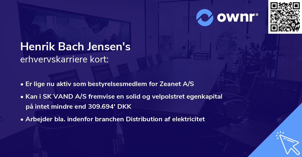 Henrik Bach Jensen's erhvervskarriere kort