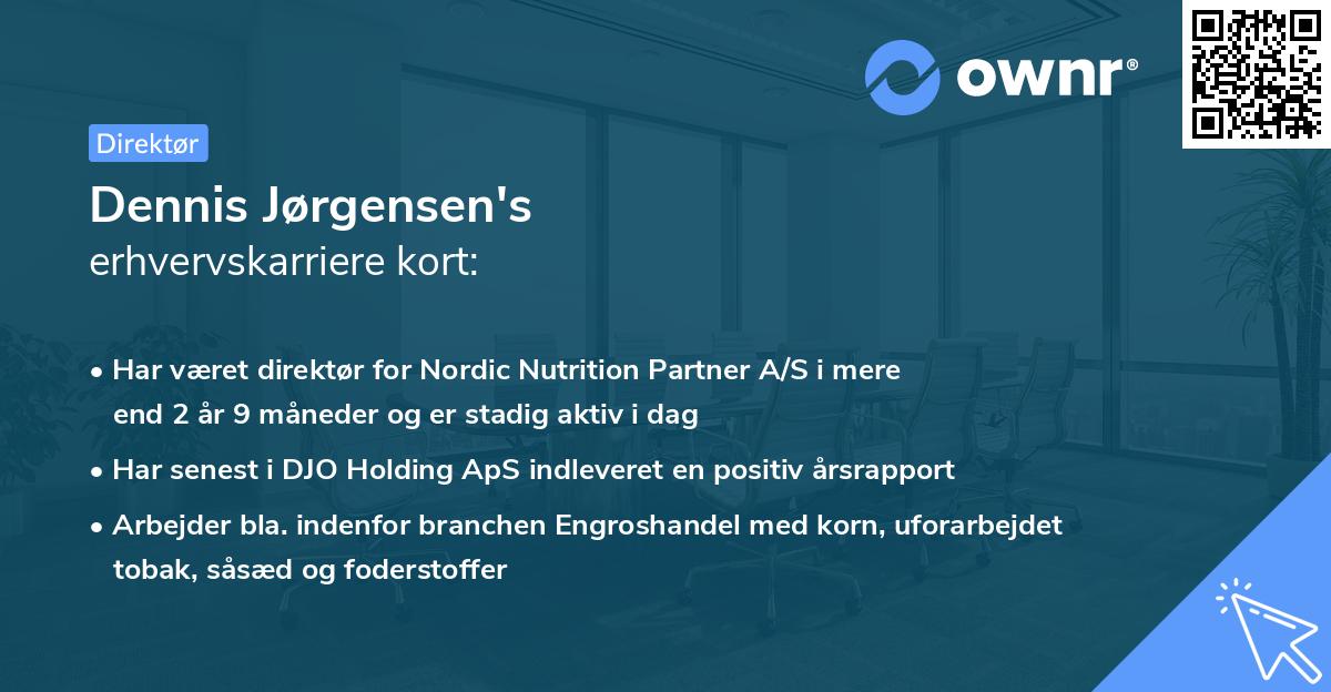 Dennis Jørgensen's erhvervskarriere kort