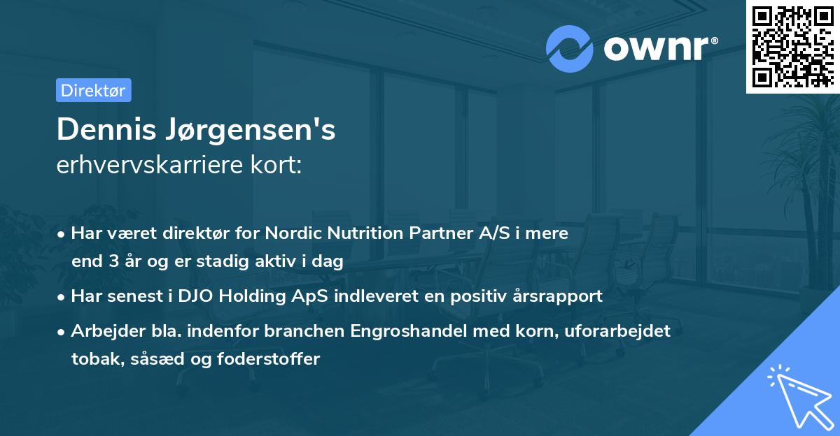 Dennis Jørgensen's erhvervskarriere kort