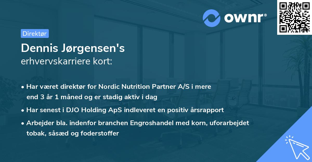 Dennis Jørgensen's erhvervskarriere kort