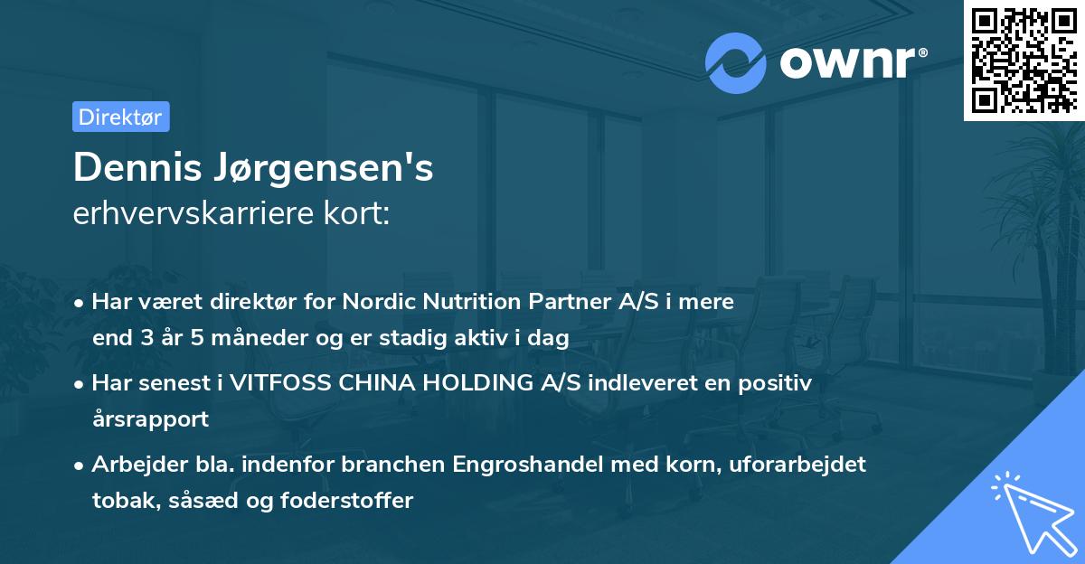 Dennis Jørgensen's erhvervskarriere kort