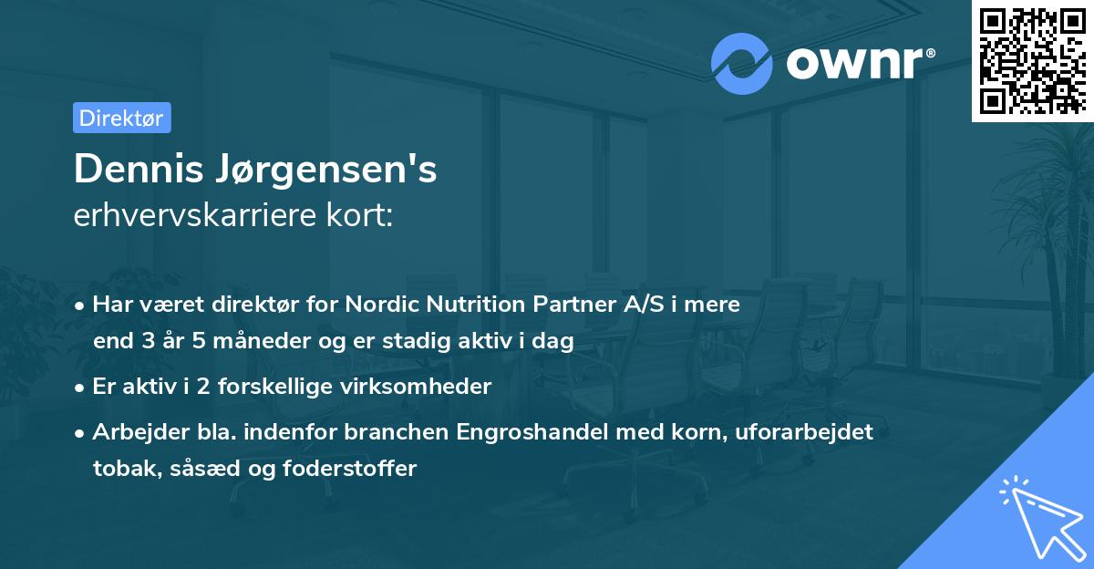 Dennis Jørgensen's erhvervskarriere kort
