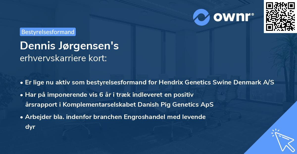 Dennis Jørgensen's erhvervskarriere kort