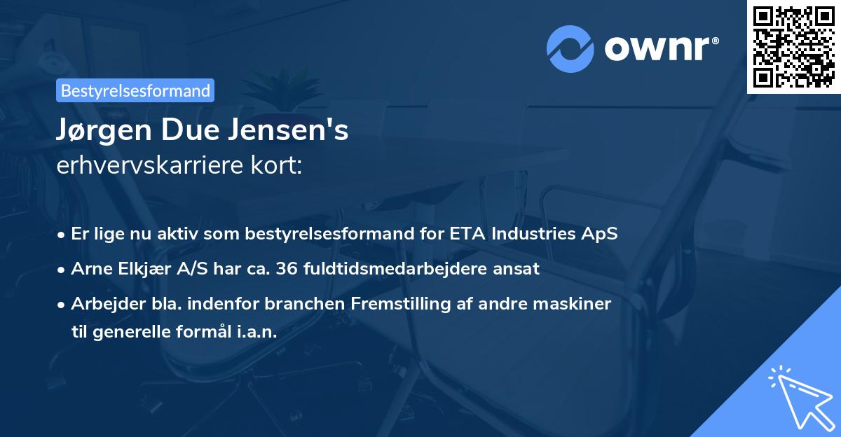 Jørgen Due Jensen's erhvervskarriere kort