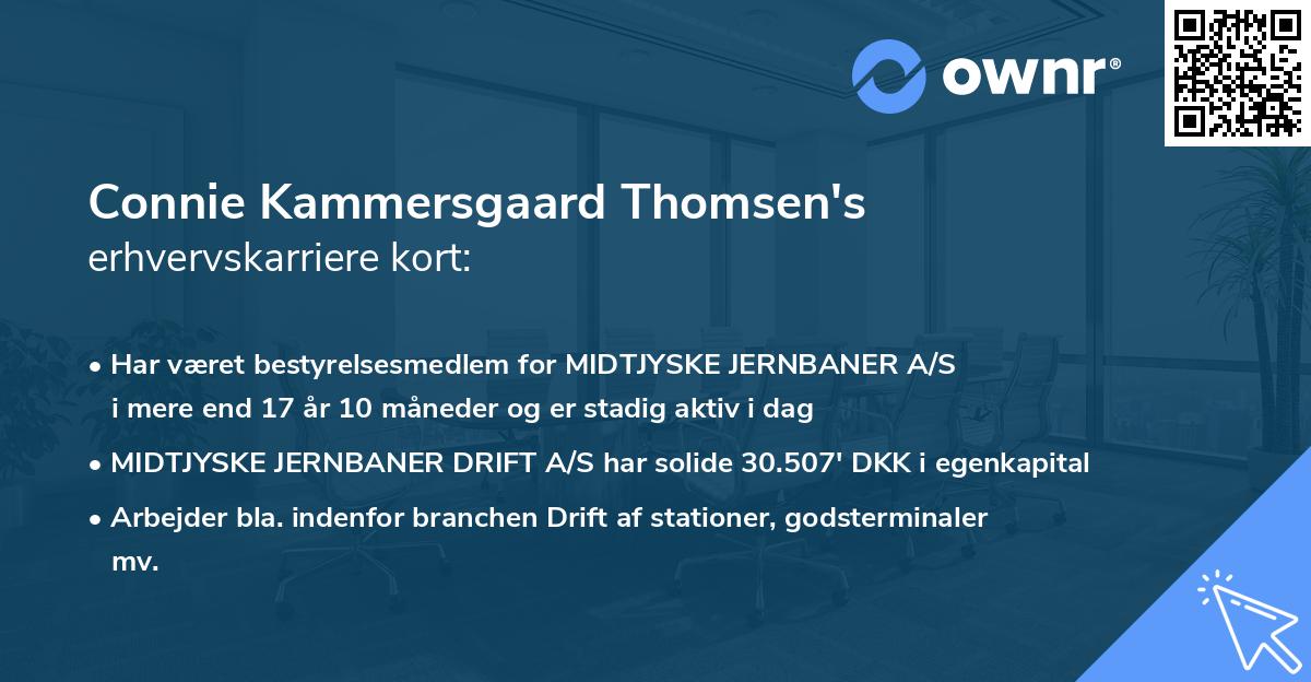 Connie Kammersgaard Thomsen's erhvervskarriere kort