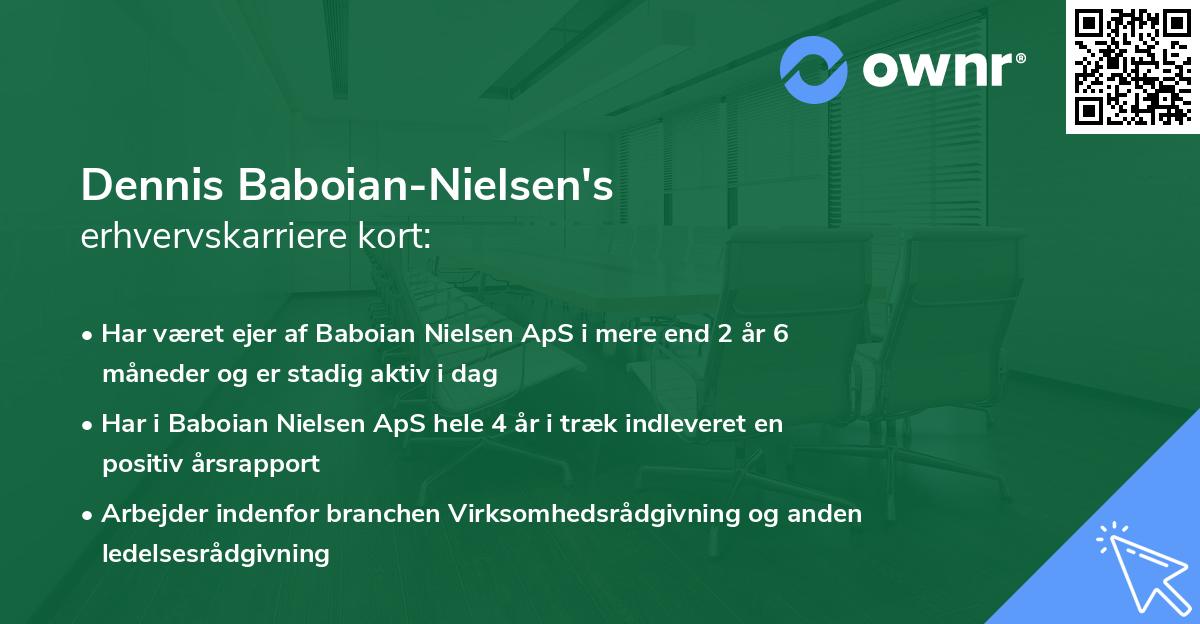 Dennis Baboian-Nielsen's erhvervskarriere kort