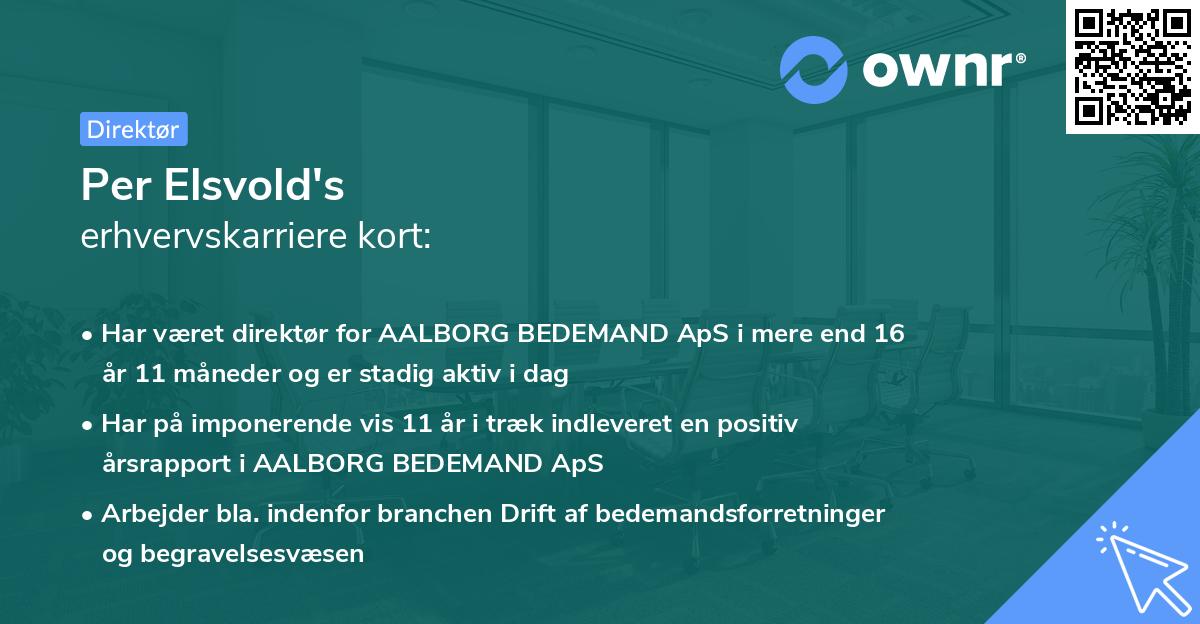 Per Elsvold's erhvervskarriere kort